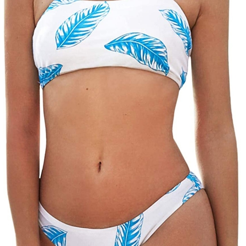 CUPSHE Women's Floral Print Bikini Swimsuit Adjustable Shoulder Straps Size M‎